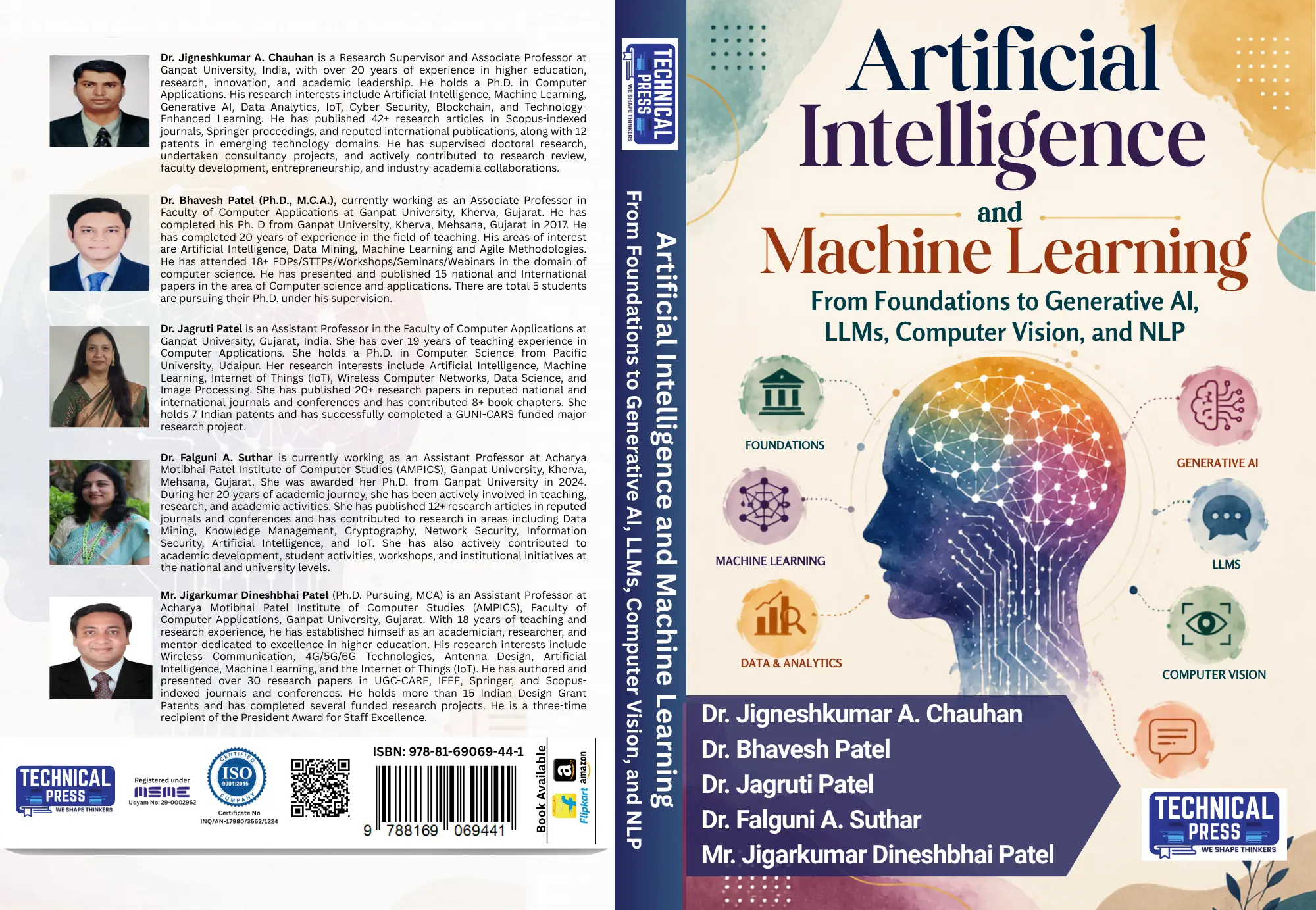 Artificial Intelligence and Machine Learning: From Foundations to Generative AI, LLMs, Computer Vision, and NLP