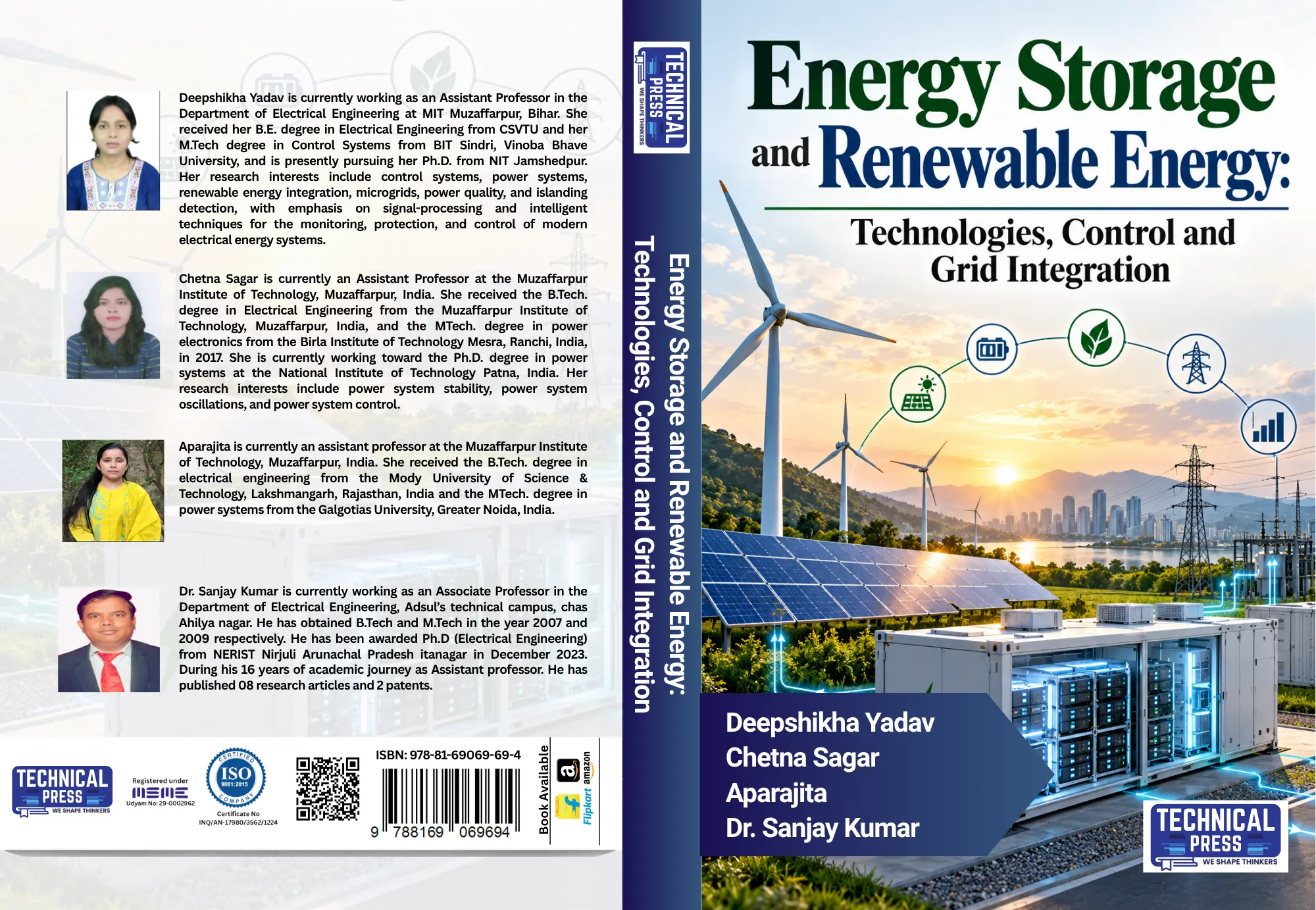 Energy Storage and Renewable Energy: Technologies, Control and Grid Integration